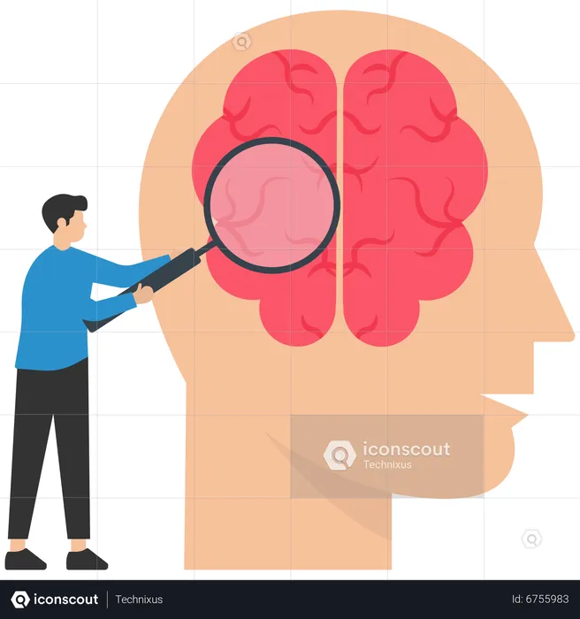 Análisis cerebral  Ilustración