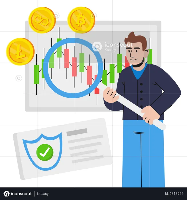 Análisis de criptomonedas  Ilustración