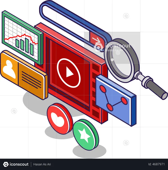 Análisis de contenido de vídeo  Ilustración