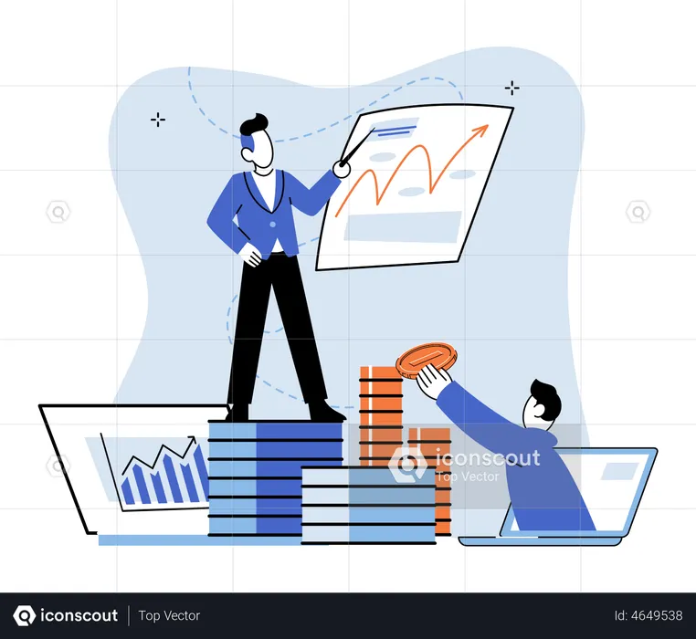 Análisis de crecimiento empresarial  Ilustración