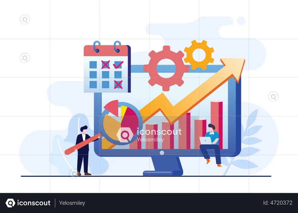 Análisis de crecimiento empresarial  Ilustración