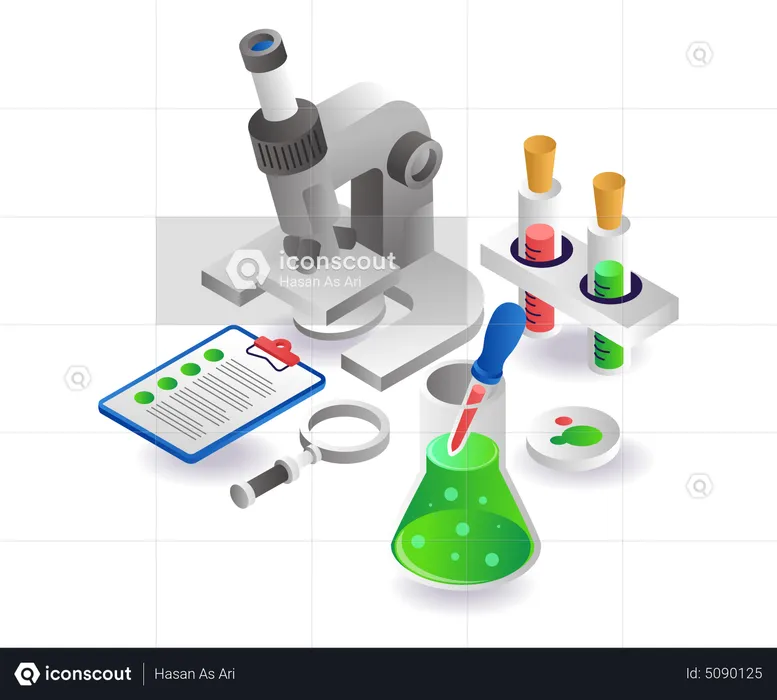 Análisis de datos de laboratorio experimental.  Ilustración