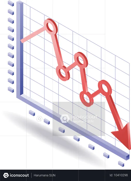 Datos de análisis de la disminución del desarrollo empresarial  Ilustración