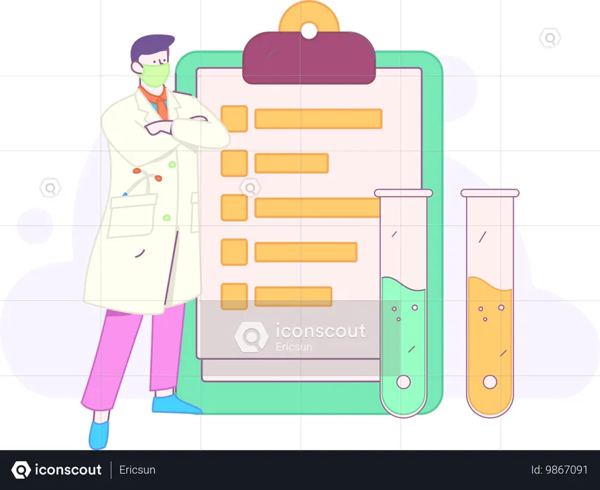 Análisis de laboratorio médico  Ilustración