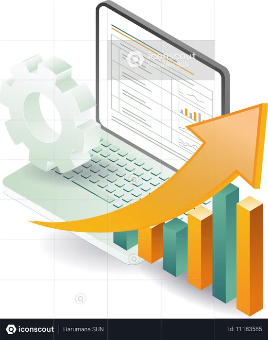 Análisis del crecimiento empresarial y gestión de procesos  Ilustración