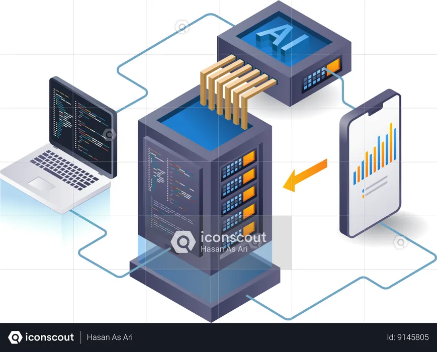 Análisis del servidor ia  Ilustración