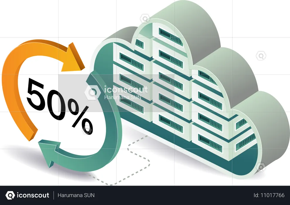 Gestión del análisis del rendimiento de servidores en la nube  Illustration