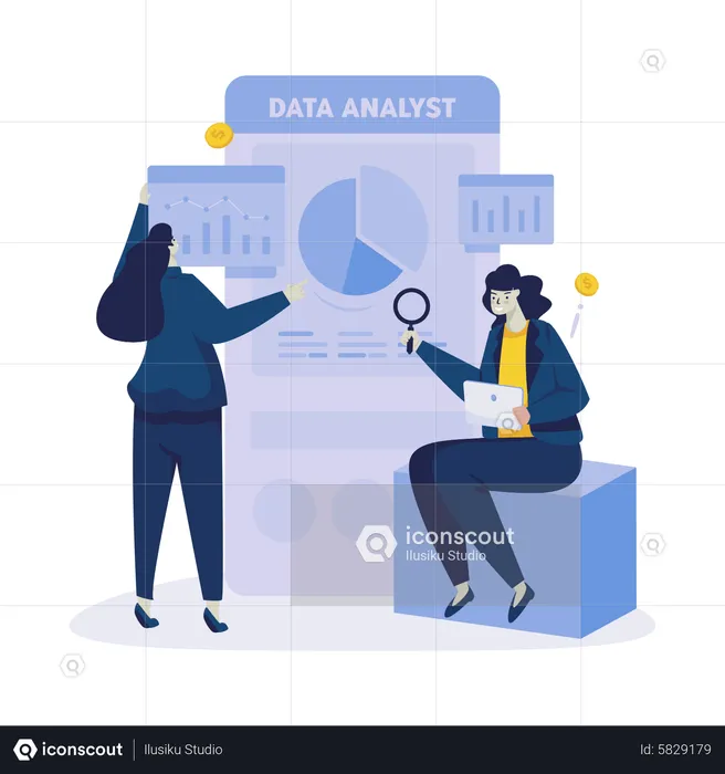 Analista de dados financeiros  Ilustração