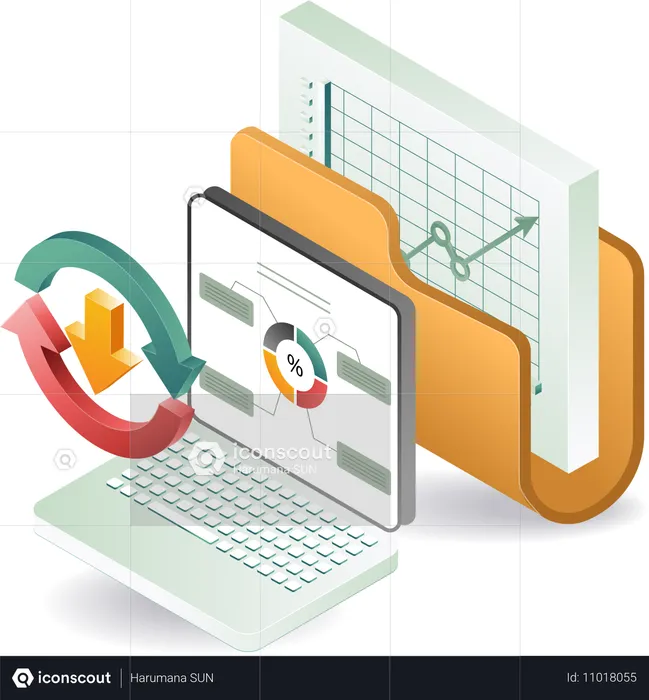 Gestión de analistas de datos tecnológicos  Ilustración