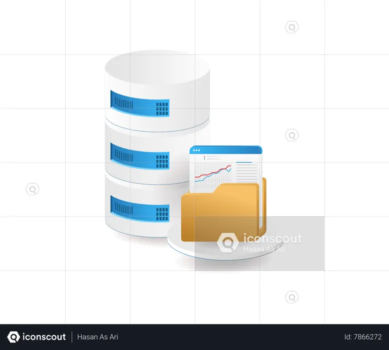 Analizar bases de datos de carpetas del servidor almacenadas  Ilustración