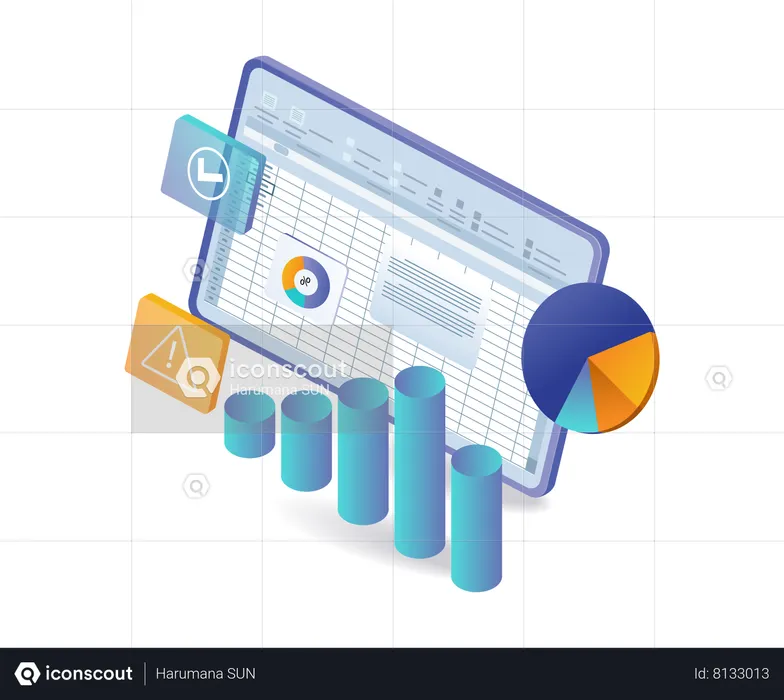 Analyse commerciale avec l'application Excel  Illustration