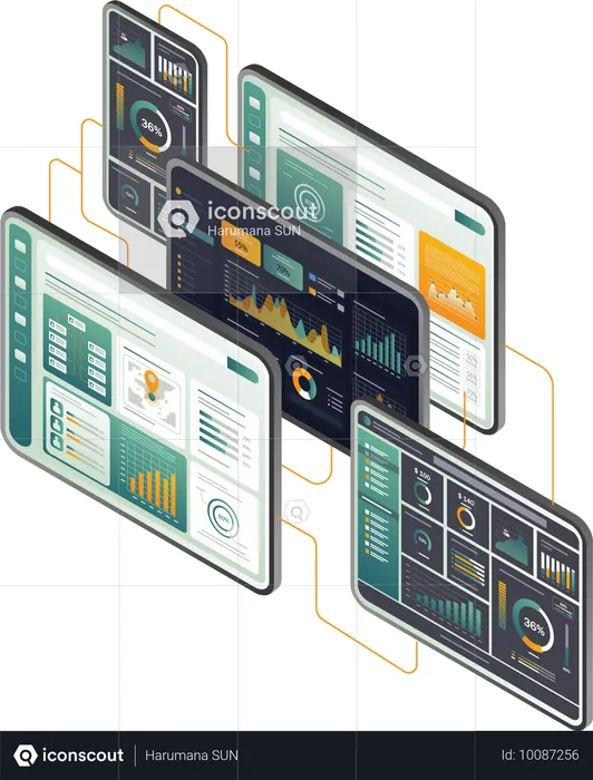 Analyse commerciale en ligne  Illustration