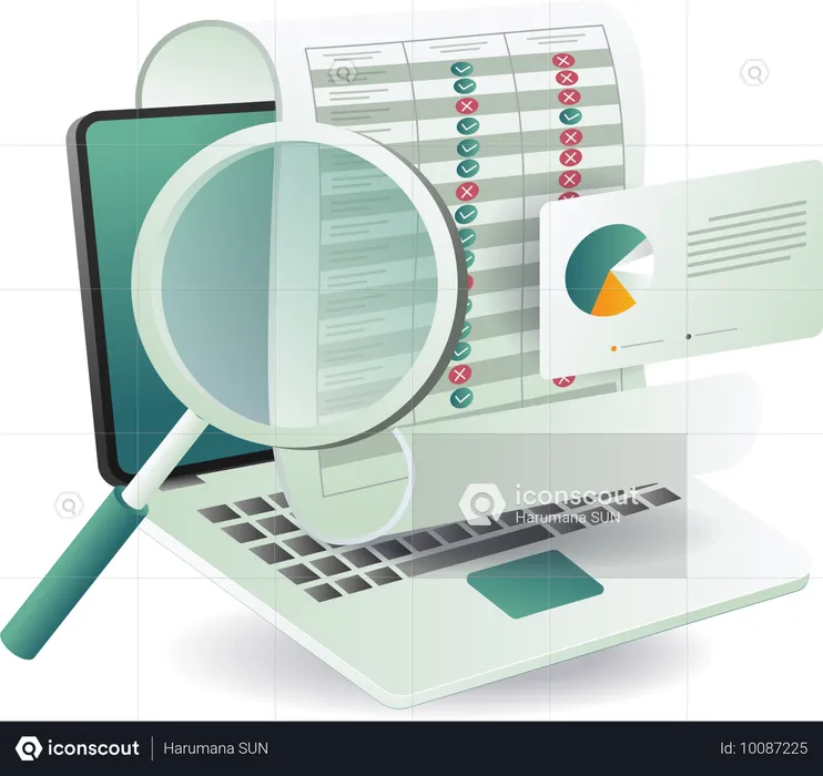 Analyse commerciale en ligne  Illustration