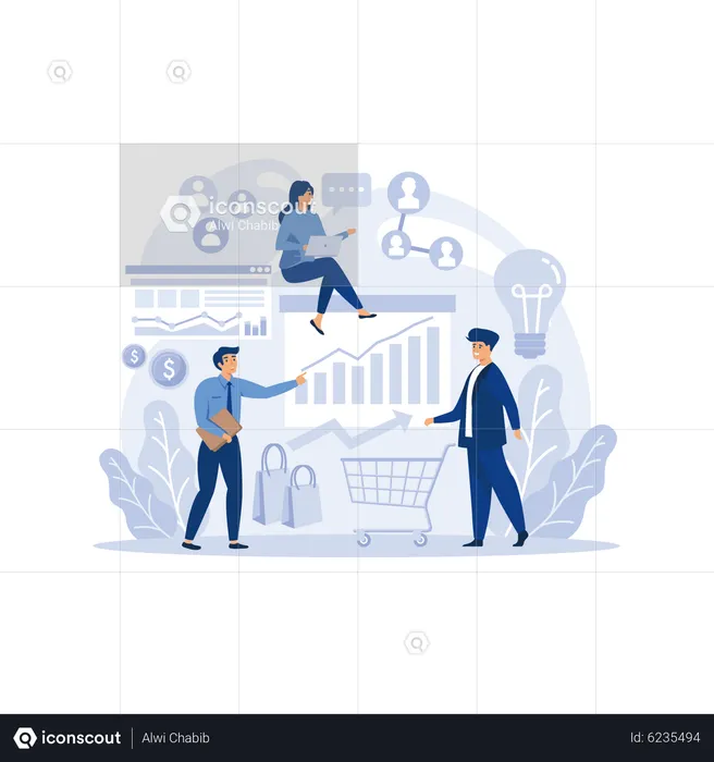 Analyse de la croissance financière  Illustration