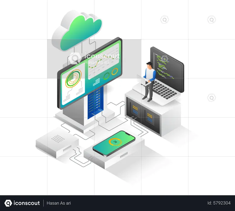 Analyse des données cloud  Illustration