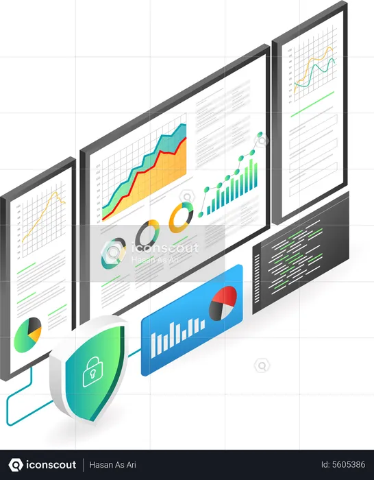 Tableau de bord d'analyse des données  Illustration