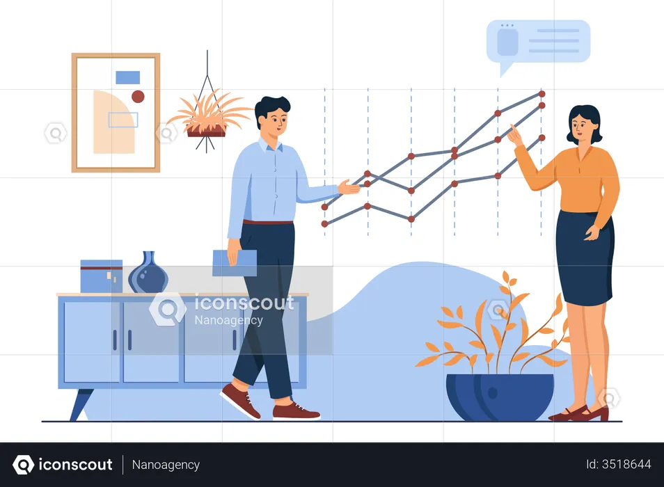 Analyse de diagramme d'affaires  Illustration