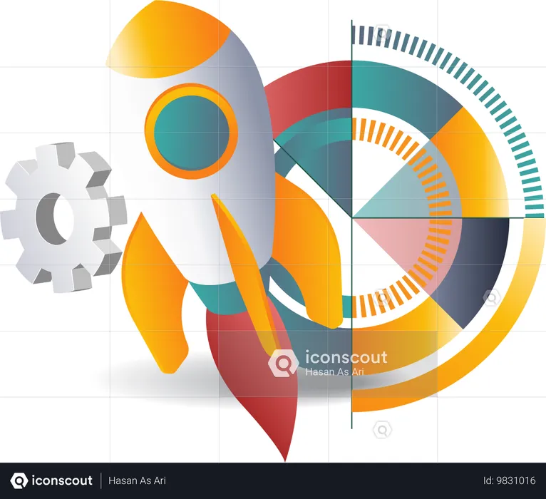 Analyse de l'accélération du succès des startups  Illustration