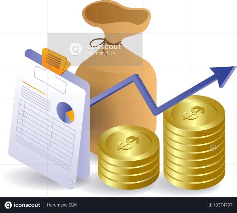 Analyse du sac d'argent  Illustration