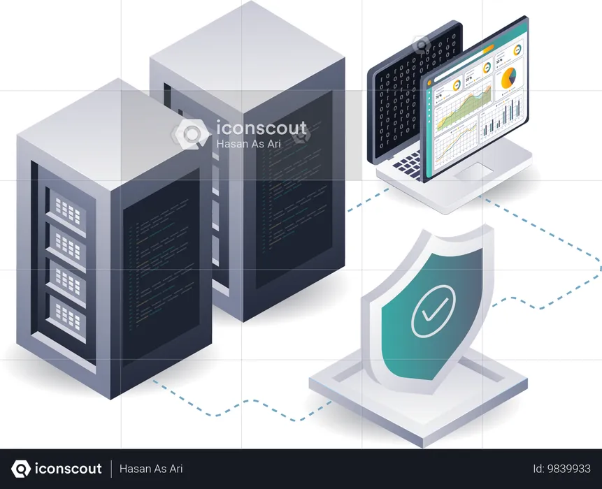 Analyse de la sécurité des données de la technologie du système serveur  Illustration