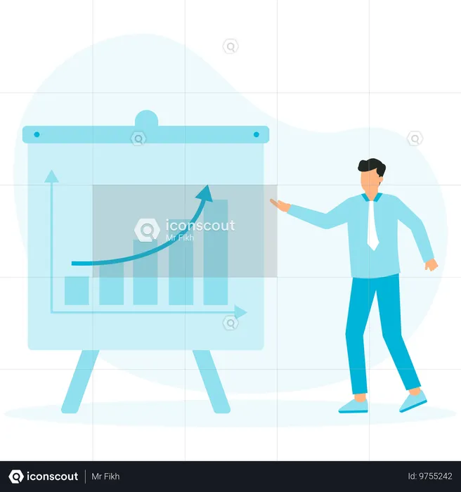 Analyse der Einnahmen und Ausgaben des Unternehmens  Illustration