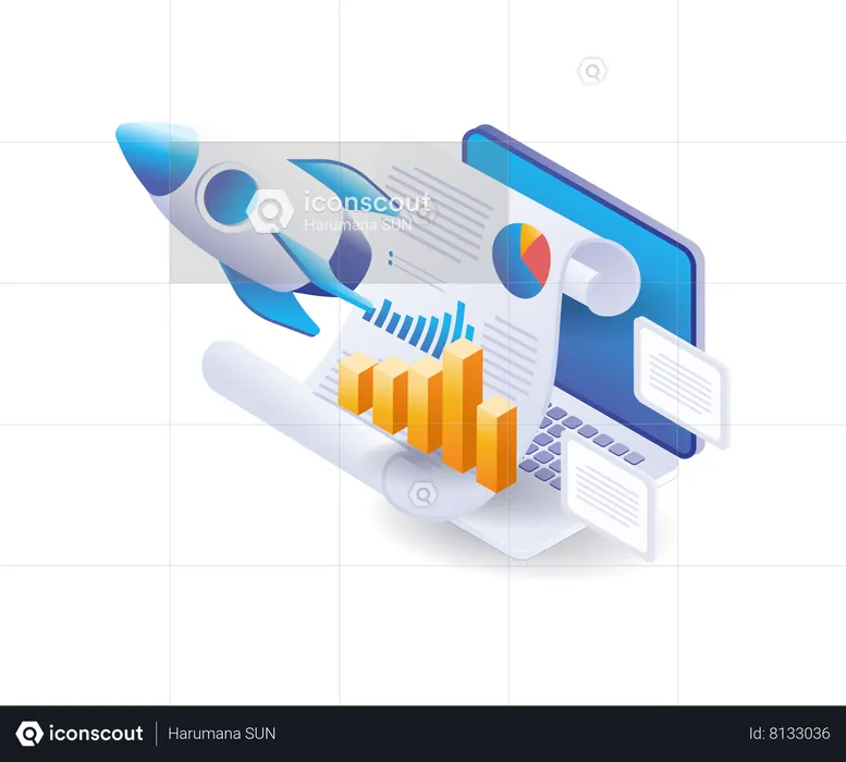 Analyse des données de lancement d'entreprise  Illustration