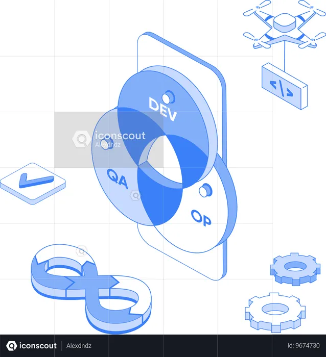 Analyse DevOps en ligne  Illustration