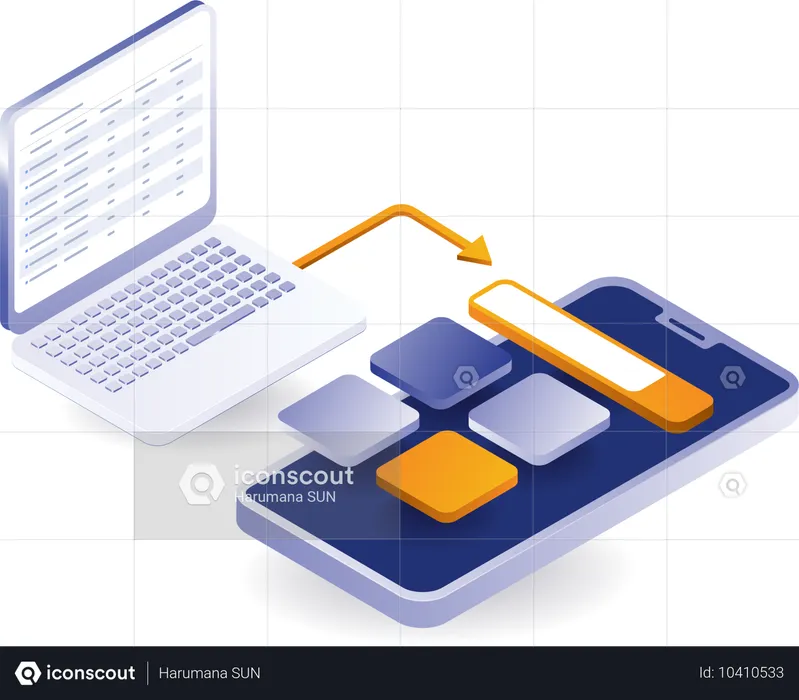 Test d'application d'analyse informatique sur smartphone  Illustration