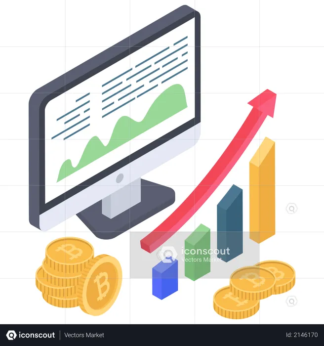 Analyse marketing Bitcoin  Illustration