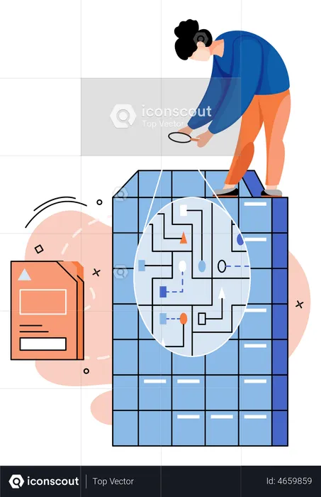 Big Data analysieren  Illustration