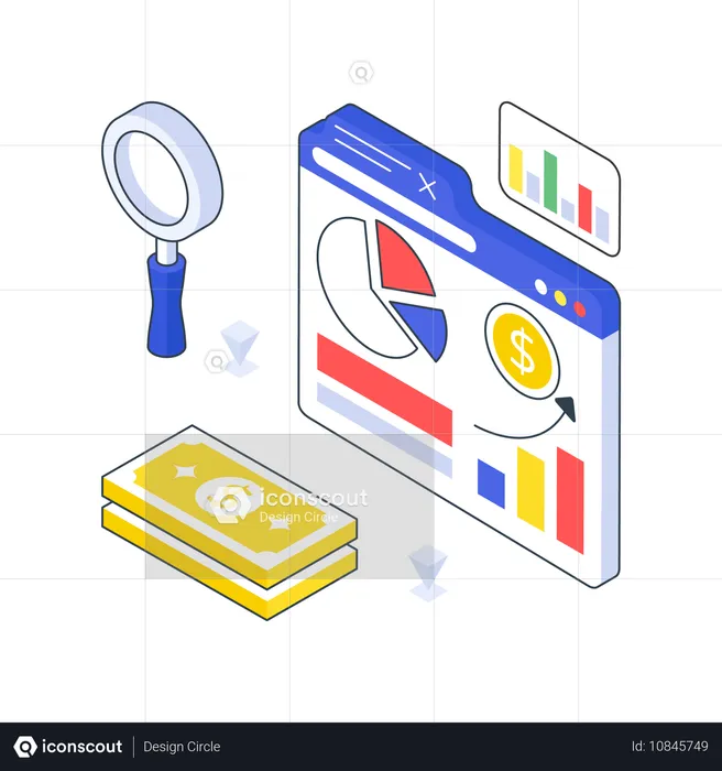 Finanzdaten analysieren  Illustration