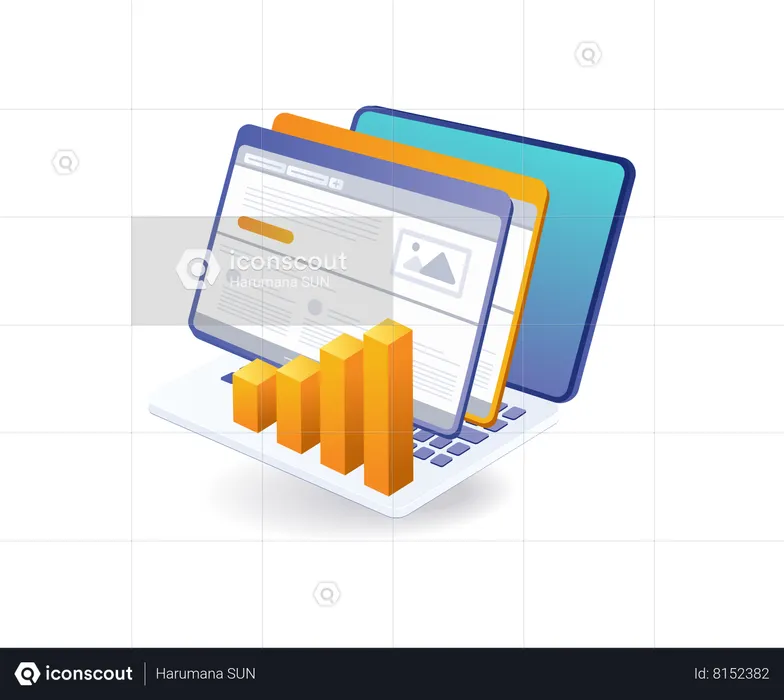 Analyse Web Optimisation commerciale SEO  Illustration