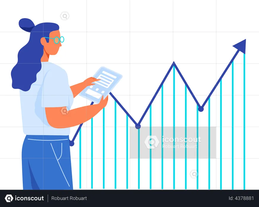 Analyser le graphique de croissance  Illustration