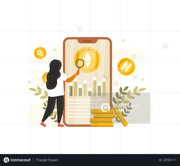 Analysing cryptocurrency  Illustration