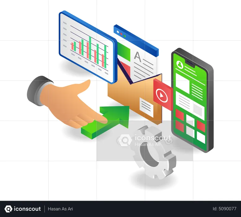 Analysis data mail  Illustration