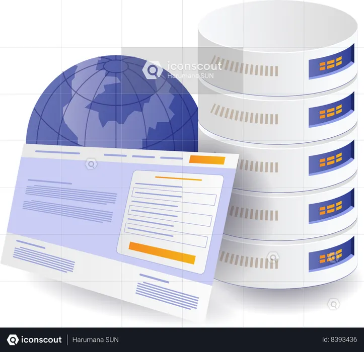 Analysis of server data landing page  Illustration