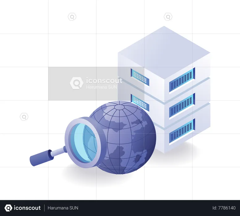 Analysis world server database  Illustration