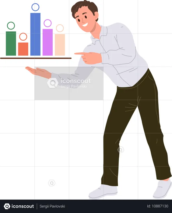 Analytics-Finanzberater präsentiert funktionale Benchmarking-Bewertung  Illustration