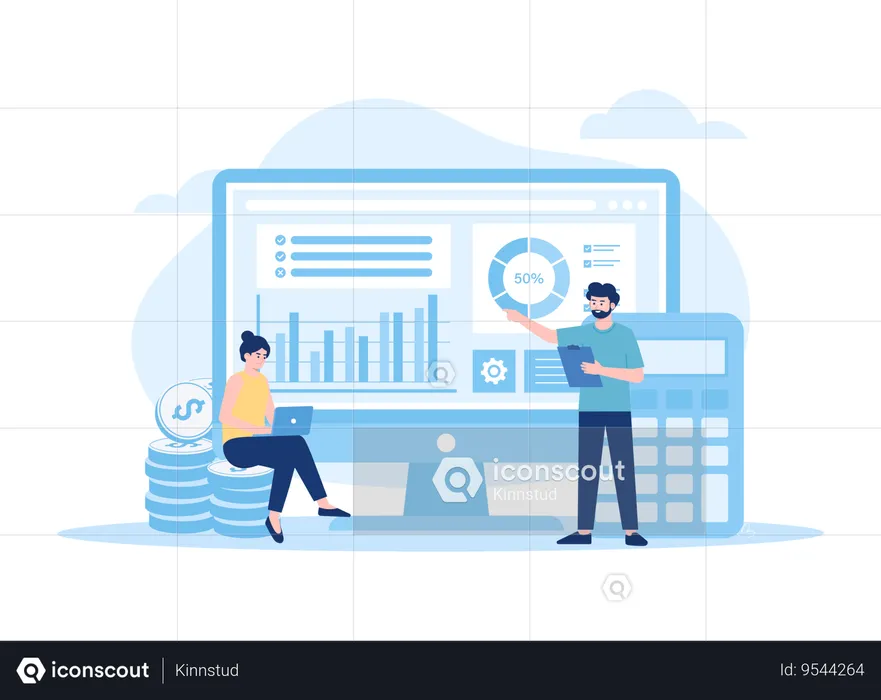 Analyze work results  Illustration