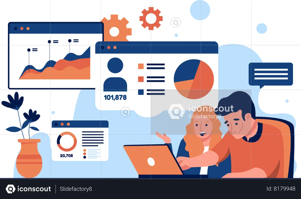 Analyzing Growth Charts  Illustration