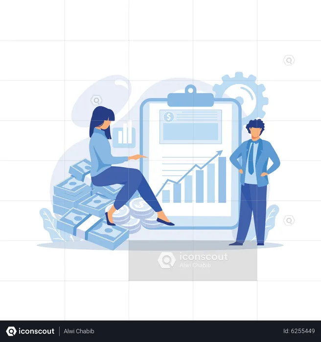 Analyzing Stock  Illustration