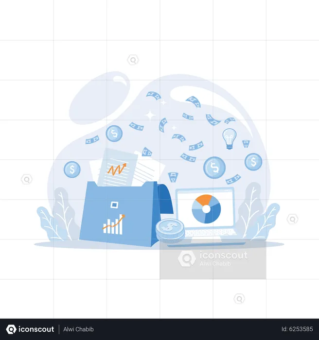 Analyzing stock market  Illustration