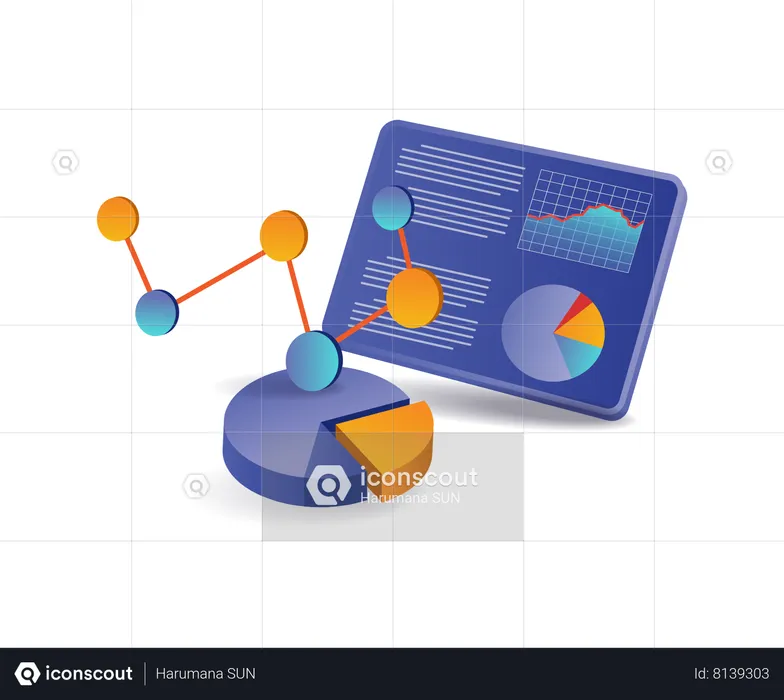 Analyzing technology business data  Illustration