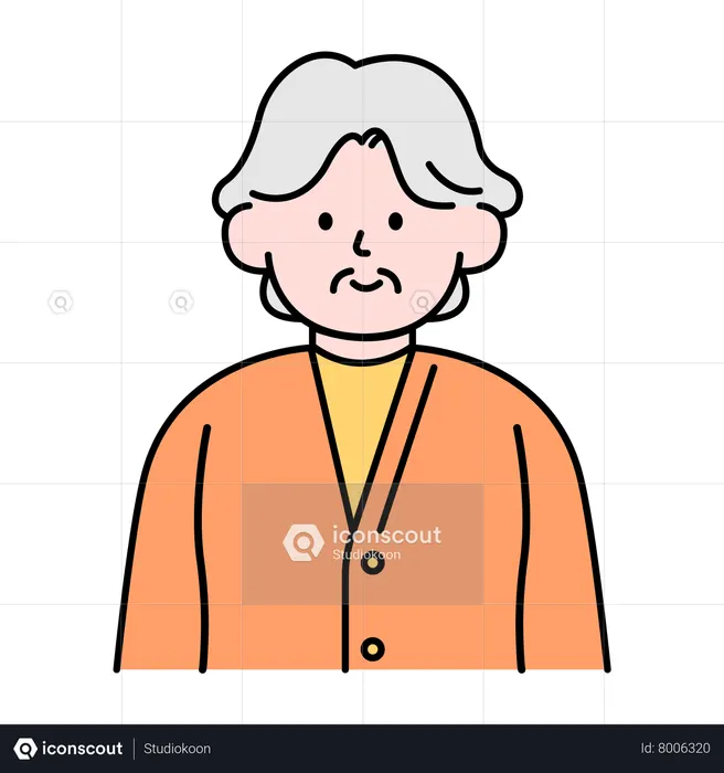 Mujer anciana  Ilustración