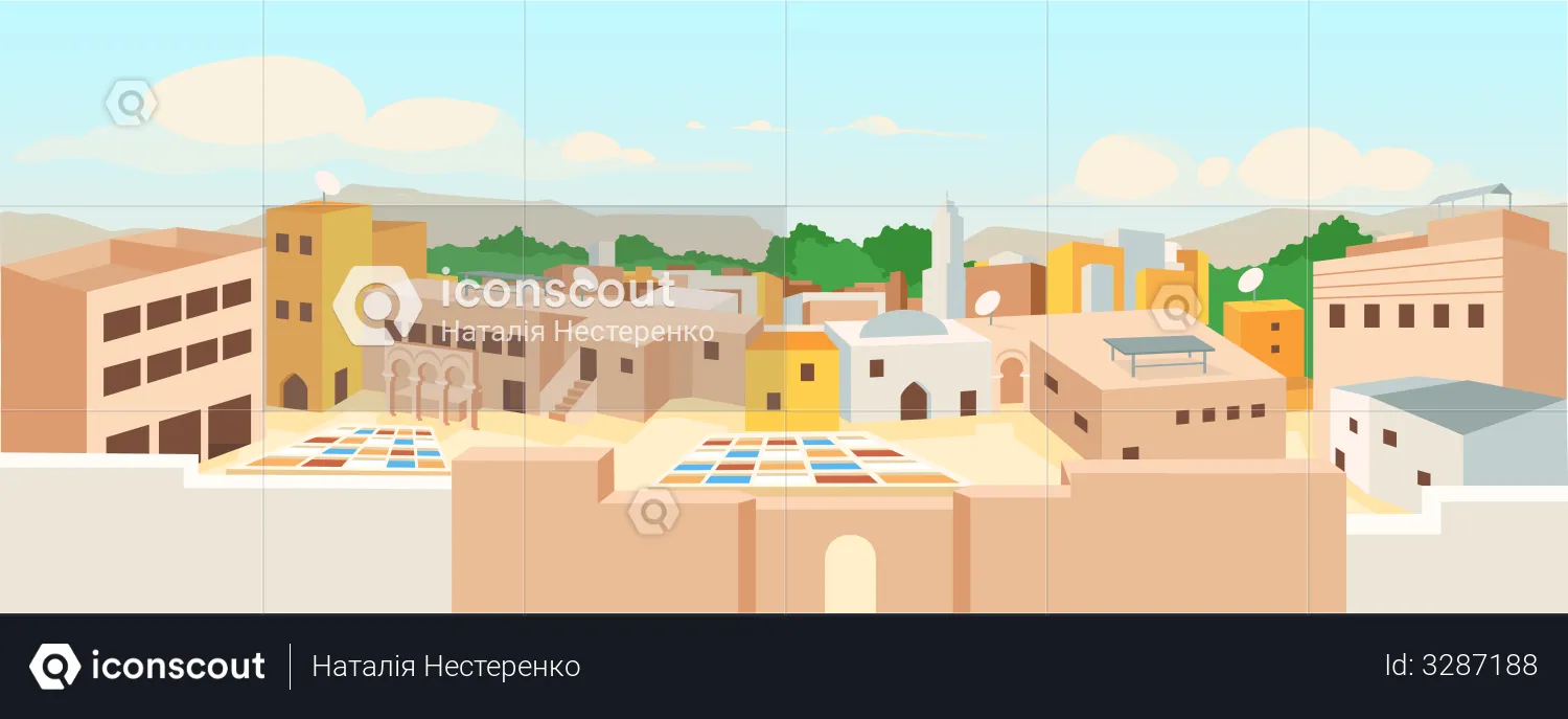 Ancient arab city  Illustration