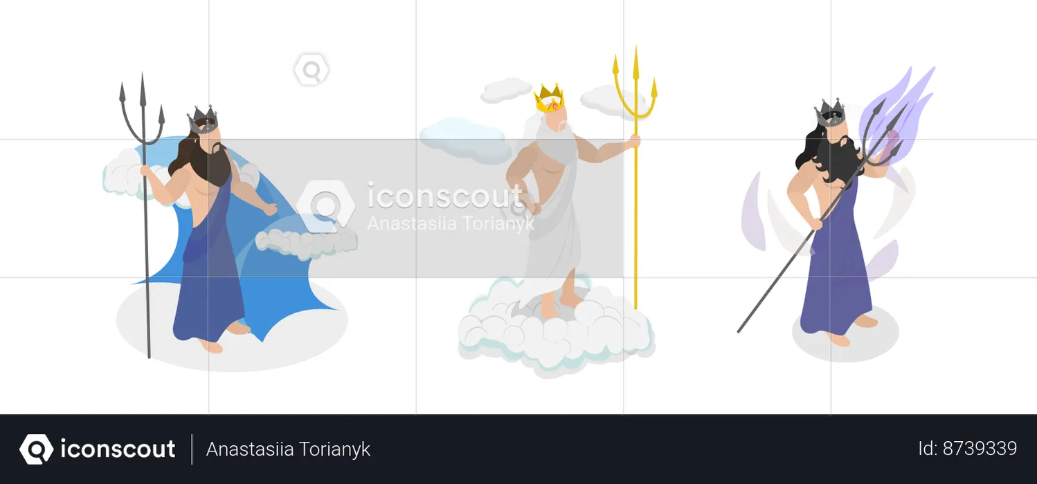 Ancient Mythology Heroes  Illustration