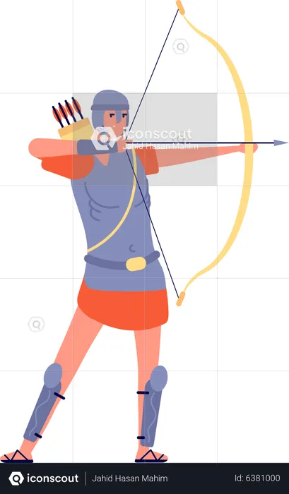 Ancient rome bowmaster  Illustration
