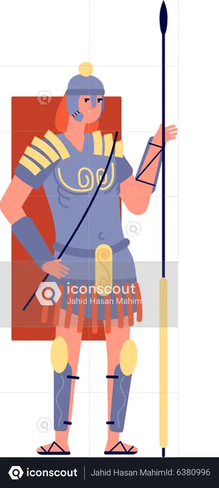 Ancient rome military man  Illustration