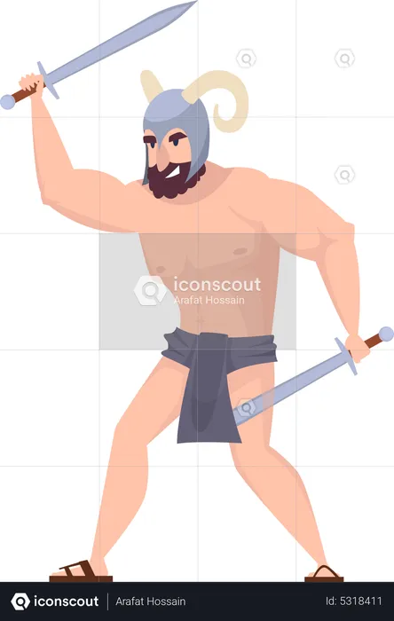 Ancient rome war fighter  Illustration