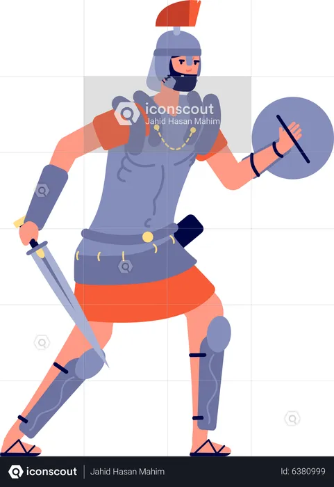 Ancient rome warrior  Illustration